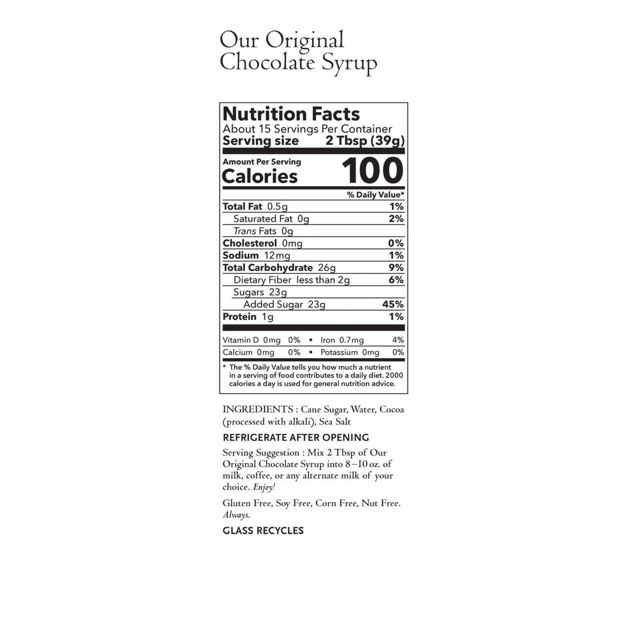 Our Original Chocolate Syrup